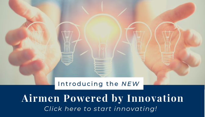 Airmen Powered by Innovation graphic